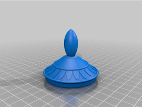 genie's lamp lid remixed 3d print model - Mito3D