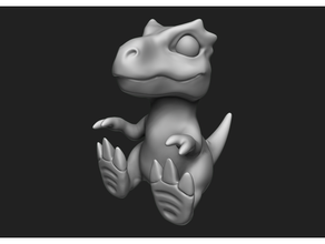 küçük dino Dinozor Ejderha şekil kertenkele sürüngen heykel 3d print model - Mito3D