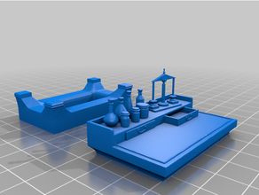 alchemy desk split dnd prop heroquest 3d print model - Mito3D
