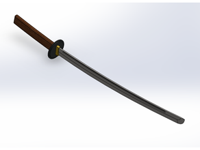 katana - forged s01e01 solidworks weapons 3d print model - Mito3D