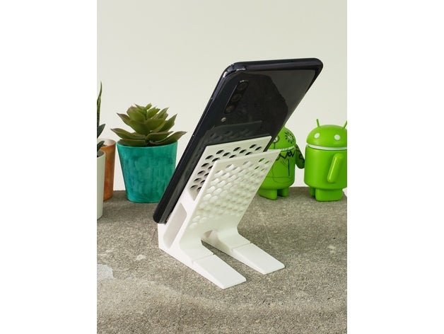 50 degree phone holder wireless charger mount cellphone creality ender 3 desk galaxy ipad iphone stand office samsung smartphone 3D print model - Mito3D