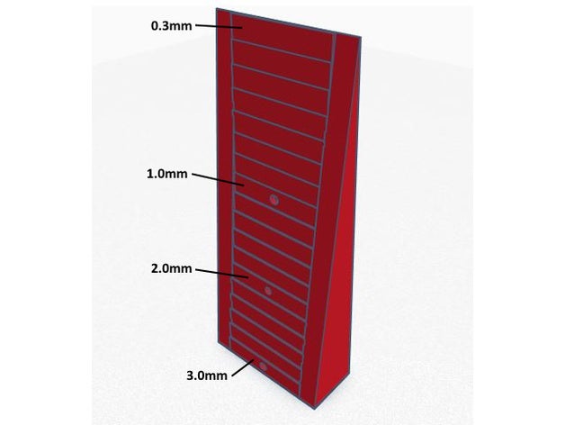 30mm-03mm lithophane calibration tower filament lithography 3D print model - Mito3D