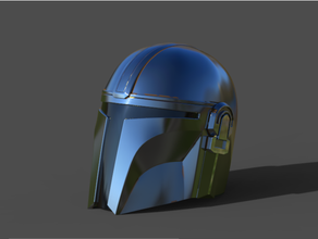 mandaloriano capacete v2 3d print model - Mito3D