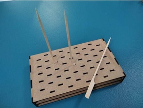 base hobby paint bamboo skewer tool laser cut 3d print model - Mito3D