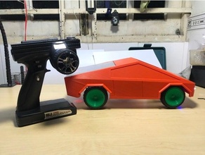 rc coche vehiculo cibertruck deriva remoto cardrift carrc cibernético cibercoche camión RC 3d print model - Mito3D