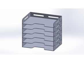 a4 document sorter pocket shelf laser cut 3d print model - Mito3D