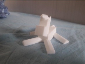 cube pony lying poly phony 3d print model - Mito3D