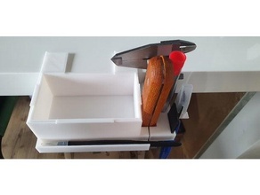 universal tool holder 3d printer accessories universeller werkzeughalter drucker zubeh mit herausnehmbarem einsatz anycubic mega detachable halter insert waste 3d print model - Mito3D