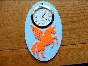 cubicado unicornio reloj 3d print model - Mito3D
