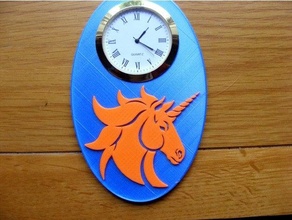 unicorn head clock 3d print model - Mito3D
