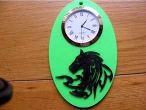 negro caballo reloj 3d print model - Mito3D