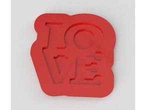 l'amour signe décoration Ménage plaque symbole 3d print model - Mito3D
