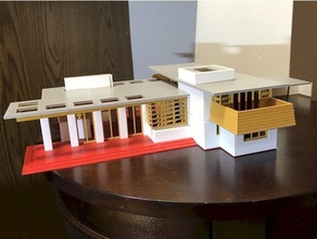 dürüst Lloyd Wright Gordon ev mimari model flw 3d print model - Mito3D