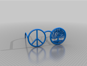 Frieden rein visuell Punkt Aussicht Brille 3d print model - Mito3D