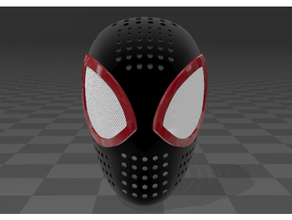 spiderman faceshell miles morales 3d print model - Mito3D