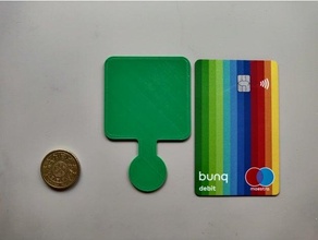 shopping cart chip credit card format creditcard coin token 3d print model - Mito3D
