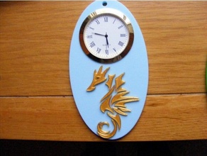 small seahorse clock 3d print model - Mito3D