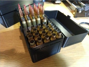 338 Lapua munitions boîte magnum rechargement tournage 3d print model - Mito3D