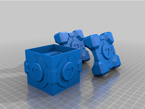 companion cube switch cartridge holder cartidge nintendo portal 2 3d print model - Mito3D