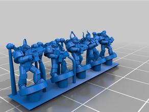 evil marines galactic crusaders - plate armour remix 6mm chaos space epic epic40k 40k armageddon scale 3d print model - Mito3D