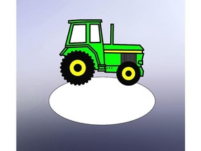 kids tractor sign room 3d print model - Mito3D