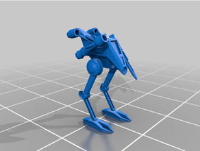 walker mech v1 blender 3d miniature robot toy 3d print model - Mito3D