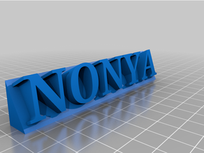 nonya desk plaque 3d print model - Mito3D
