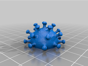 coroa vírus geladeira magnético inserir impressão coronavírus covid 19 3d print model - Mito3D