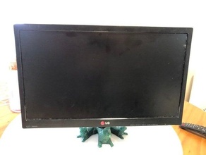 monitor estante soporte base lg 20en33s gato personalizado 3d print model - Mito3D