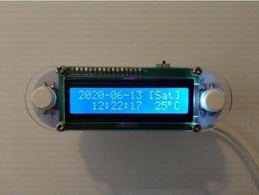 geekcreit diy candlelight lcd1602 vibration clock kit shelf holder 3d print model - Mito3D