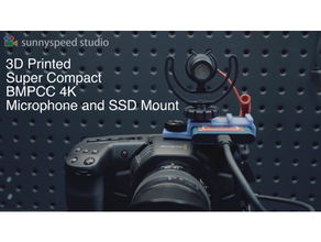 super compact bmpcc 4k microphone ssd mount bmpcc4k bmpcc6k mic 3d print model - Mito3D