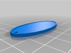 simple keychain template 01 keytag nametag tag 3d print model - Mito3D