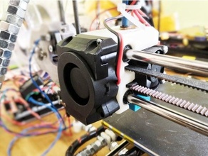 reprappro huxley 40x40 blower fan holder 3d print model - Mito3D