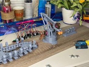 roboclock arduino orologio eezybotarm ingegneria robot robotica servo 3d print model - Mito3D