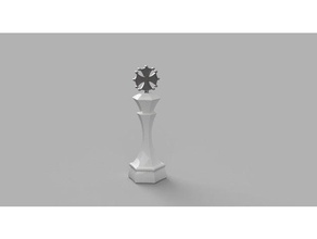 Kral Oksitanca Hexa 3dprintable Ajedrez satranç kral rey Odun ağaç tornacılığı işleri 3d print model - Mito3D