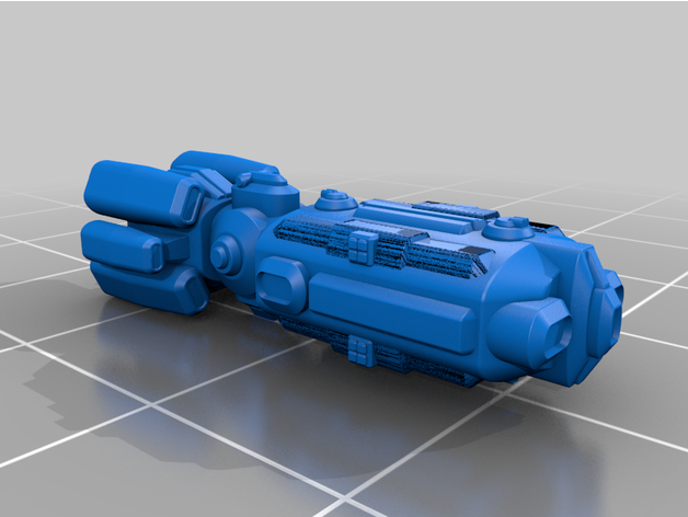 cylinder space fleet - micro spaceship spaceships 3D print model - Mito3D