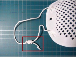 máscara elástico cable ajustador covid 19 covidmask 3d print model - Mito3D
