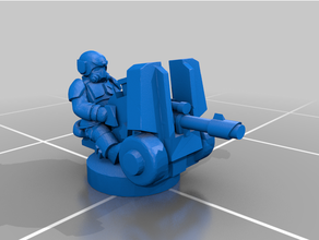 canhão automático remixar Império Estrela exército acadêmico infantaria 3d print model - Mito3D