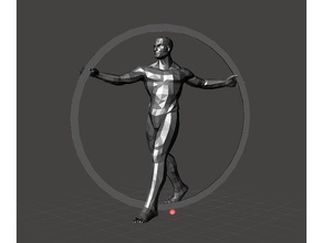 ausfallen 3 Statue Kreis artdeco 3d print model - Mito3D