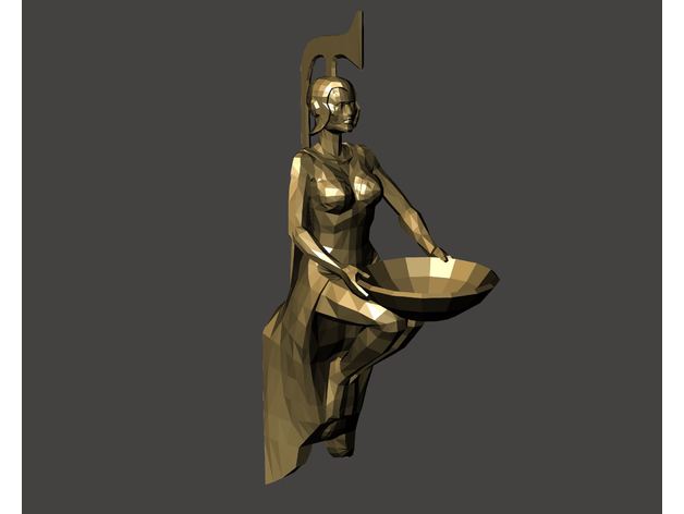 fallout 3 statue woman artdeco 3D print model - Mito3D