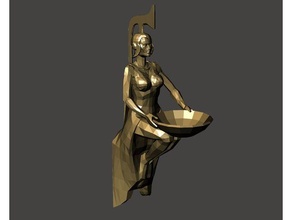 ausfallen 3 Statue Frau artdeco 3d print model - Mito3D