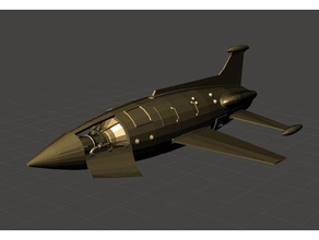 ausfallen 3 Raketenschiff Rakete Wissenschaft Fiktion scifi 3d print model - Mito3D