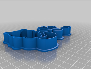 fox biscuit cutter keychain 3d print model - Mito3D