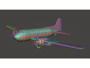 fallout newvegas propplane airplane vegas plane prop propeller 3d print model - Mito3D