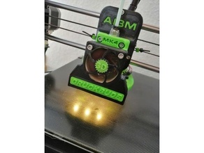 led fan cover mk4 x-carriage 3d print model - Mito3D