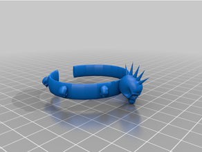 punk bracelet 3d print model - Mito3D