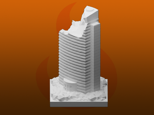 greeblecity ruínas arranha céu xv greeblecityRuins 3D print model - Mito3D