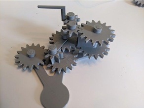 cardan gear dwell mechanism mechanical 3d print model - Mito3D