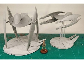 Geier Droide Starfighter Star Kriege Legion 3d print model - Mito3D