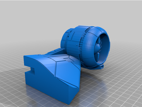 navalha crista motores Dividido 4 partes remixar 3d print model - Mito3D